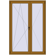 REHAU Euro 70 1400x2070 мм LIGHT_OAK з двох сторін