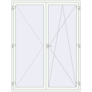 REHAU Euro 60 1710x2250 мм Білий (RAL 9016) з двох сторін REHAU Euro 60 1710x2250 мм Білий (RAL 9016) з двох сторін