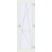 REHAU Euro 60 760x2200 мм Білий (RAL 9016) з двох сторін