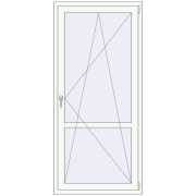 REHAU Euro 60 900x1950 мм Білий (RAL 9016) з двох сторін REHAU Euro 60 900x1950 мм Білий (RAL 9016) з двох сторін