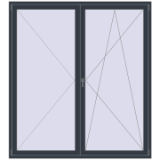 REHAU Euro 60 1960x2160 мм ANTHRACITE_GREY_STRUKTURAL з двох сторін REHAU Euro 60 1960x2160 мм ANTHRACITE_GREY_STRUKTURAL з двох сторін