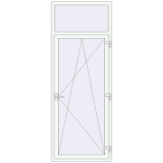 REHAU Euro 70 900x2400 мм Білий (RAL 9016) з двох сторін