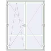 REHAU Euro 60 1600x2100 мм Білий (RAL 9016) з двох сторін REHAU Euro 60 1600x2100 мм Білий (RAL 9016) з двох сторін