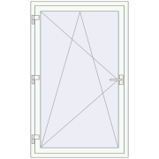 REHAU Euro 60 1000x1600 мм Білий (RAL 9016) з двох сторін