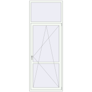 Балконні двері 1000x2700 мм REHAU SYNEGO MD Білий (RAL 9016) з двох сторін