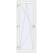 REHAU Euro 60 700x1900 мм Білий (RAL 9016) з двох сторін
