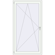 REHAU SYNEGO MD 1060x1970 мм Білий (RAL 9016) з двох сторін