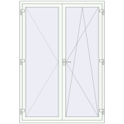 REHAU SYNEGO MD 1430x2050 мм Білий (RAL 9016) з двох сторін
