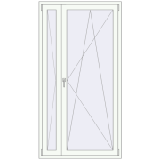 REHAU Euro 70 1100x2100 мм Білий (RAL 9016) з двох сторін