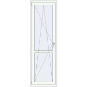 Балконні двері 680x2170 мм REHAU Euro 60 Білий (RAL 9016) з двох сторін