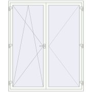 REHAU Euro 60 1750x2100 мм Білий (RAL 9016) з двох сторін