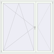 REHAU Euro 70 2100x2100 мм Білий (RAL 9016) з двох сторін REHAU Euro 70 2100x2100 мм Білий (RAL 9016) з двох сторін
