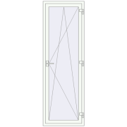 Балконні двері 720x2150 мм REHAU Euro 70 Білий (RAL 9016) з двох сторін