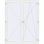 REHAU SYNEGO MD 1800x2300 мм Білий (RAL 9016) з двох сторін