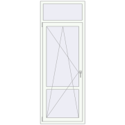 Балконні двері 800x2200 мм REHAU Euro 60 Білий (RAL 9016) з двох сторін