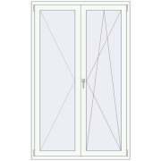 REHAU Euro 70 1300x2000 мм LIGHT_OAK ззовні