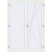 REHAU Euro 60 1500x2100 мм Білий (RAL 9016) з двох сторін
