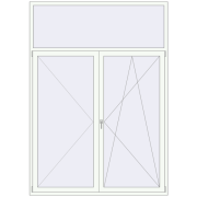 REHAU Euro 70 1900x2660 мм Білий (RAL 9016) з двох сторін