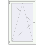 REHAU Euro 60 1000x1600 мм Білий (RAL 9016) з двох сторін