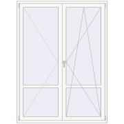 REHAU Euro 60 1600x2160 мм Білий (RAL 9016) з двох сторін