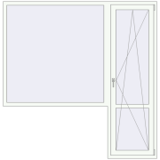 REHAU Euro 70 2060x2100 мм Білий (RAL 9016) з двох сторін