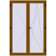 REHAU Euro 60 1400x2100 мм GOLDEN OAK з двох сторін REHAU Euro 60 1400x2100 мм GOLDEN OAK з двох сторін