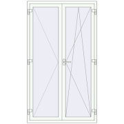 REHAU Euro 70 1200x2100 мм Білий (RAL 9016) з двох сторін