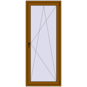 REHAU Euro 60 750x1950 мм GOLDEN OAK з двох сторін