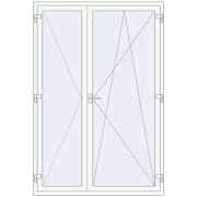 REHAU Euro 70 1450x2150 мм Білий (RAL 9016) з двох сторін