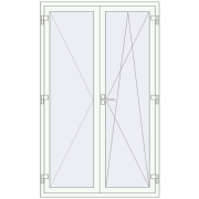 REHAU Euro 70 1220x2000 мм Білий (RAL 9016) з двох сторін