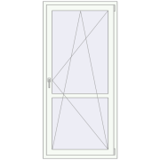 REHAU Euro 60 900x1900 мм Білий (RAL 9016) з двох сторін