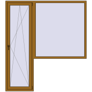 REHAU Euro 70 1990x2220 мм LIGHT_OAK з двох сторін REHAU Euro 70 1990x2220 мм LIGHT_OAK з двох сторін