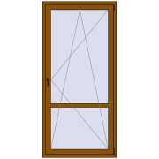 REHAU Euro 60 1000x2100 мм GOLDEN OAK з двох сторін