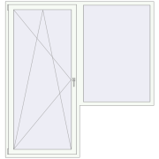 REHAU SYNEGO MD 2000x2100 мм Білий (RAL 9016) з двох сторін