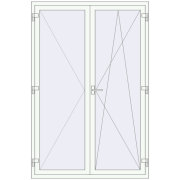REHAU Euro 60 1400x2100 мм Білий (RAL 9016) з двох сторін
