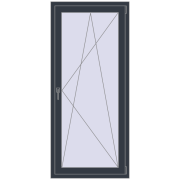 REHAU Euro 60 800x1800 мм ANTHRACITE_GREY_STRUKTURAL з двох сторін