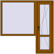 REHAU Euro 60 1500x1500 мм GOLDEN OAK з двох сторін REHAU Euro 60 1500x1500 мм GOLDEN OAK з двох сторін