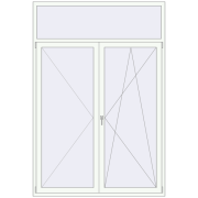 REHAU Euro 60 1700x2500 мм Білий (RAL 9016) з двох сторін
