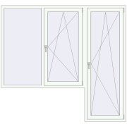REHAU Euro 70 2210x2060 мм Білий (RAL 9016) з двох сторін