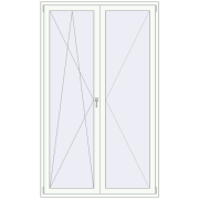 REHAU Euro 70 1450x2400 мм Білий (RAL 9016) з двох сторін