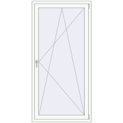 REHAU Euro 70 950x1950 мм Білий (RAL 9016) з двох сторін