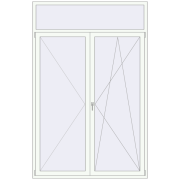 REHAU SYNEGO MD 1720x2650 мм Білий (RAL 9016) з двох сторін