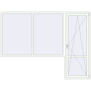 REHAU Euro 60 2800x2100 мм ANTHRACITE_GREY_STRUKTURAL ззовні REHAU Euro 60 2800x2100 мм ANTHRACITE_GREY_STRUKTURAL ззовні