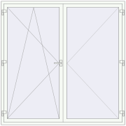 REHAU SYNEGO MD 2035x2035 мм Білий (RAL 9016) з двох сторін REHAU SYNEGO MD 2035x2035 мм Білий (RAL 9016) з двох сторін