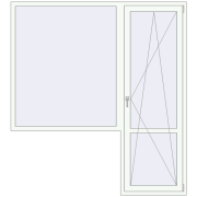 REHAU Euro 70 2000x2200 мм Білий (RAL 9016) з двох сторін REHAU Euro 70 2000x2200 мм Білий (RAL 9016) з двох сторін