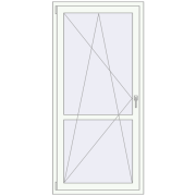 Балконні двері 900x1900 мм REHAU SYNEGO MD Білий (RAL 9016) з двох сторін