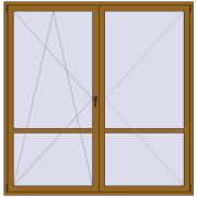 REHAU Euro 60 2250x2300 мм LIGHT_OAK з двох сторін