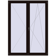REHAU Euro 70 1600x2200 мм BLACK_BROWN з двох сторін REHAU Euro 70 1600x2200 мм BLACK_BROWN з двох сторін