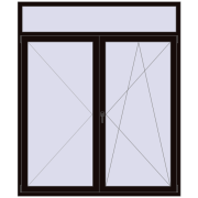 REHAU SYNEGO MD 1800x2150 мм BLACK_BROWN з двох сторін