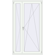 REHAU Euro 60 1100x2000 мм Білий (RAL 9016) з двох сторін